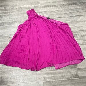 Banana Republic Fuchsia One-Shoulder Blouse